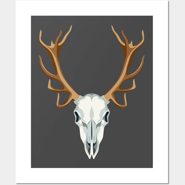 Stag's skull Wall Art by AtelierNab